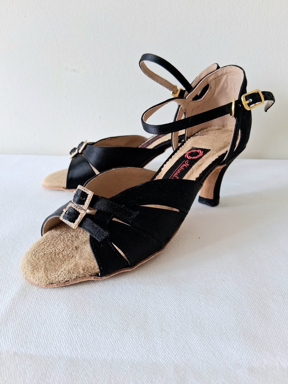 Leather Sole Latin Dance Heels, Women Sz 7